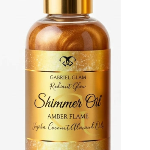 Amber Flame Shimmer Oil 8 oz
