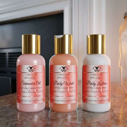 Cotton Candy Twist 2.5 oz Glam N Glow Travel Pack